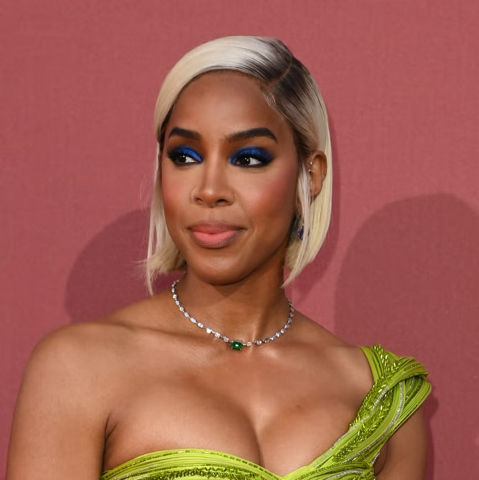 Kelly Rowland Dirty Blonde Side Part Bob