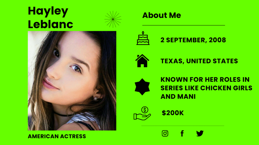 Who is Hayley LeBlanc?