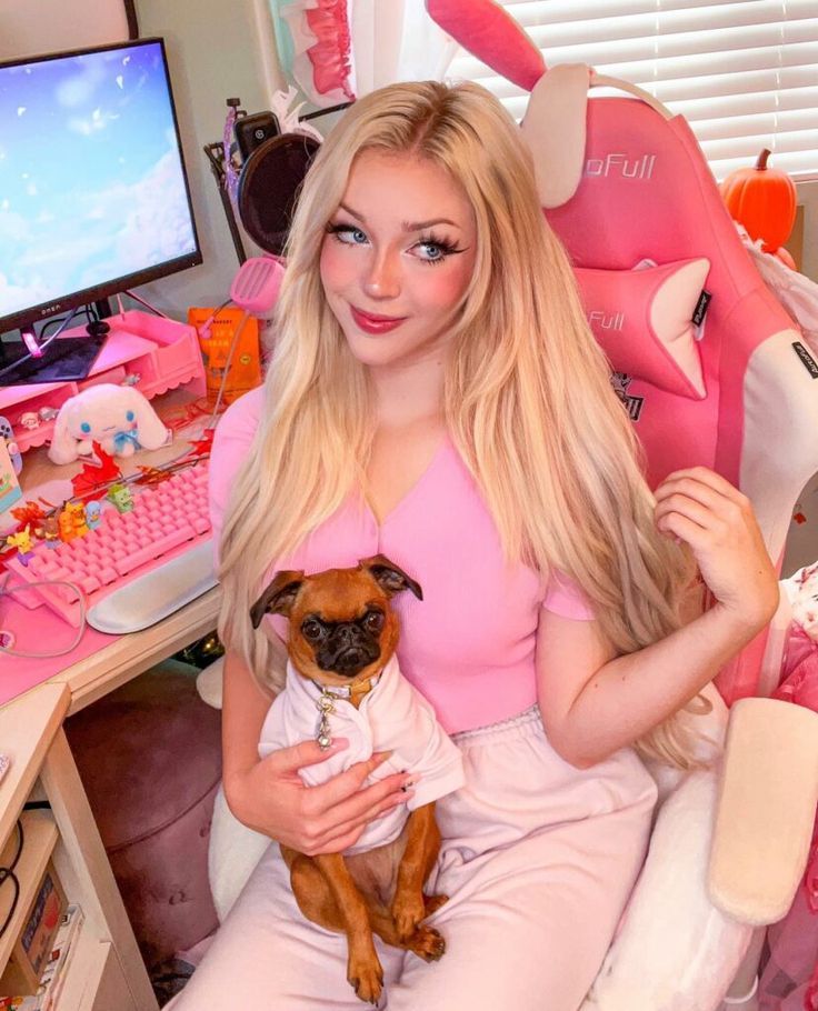 Lyssy has a Brussels Griffon puppy named Angel.