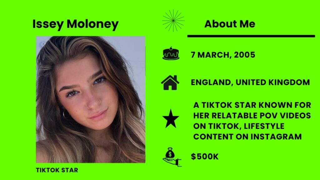 Issey Moloney Net Worth, Wiki, Height, Age, Family, Boyfriend and Career Issey Moloney is a prominent social media personality, model, and content creator.