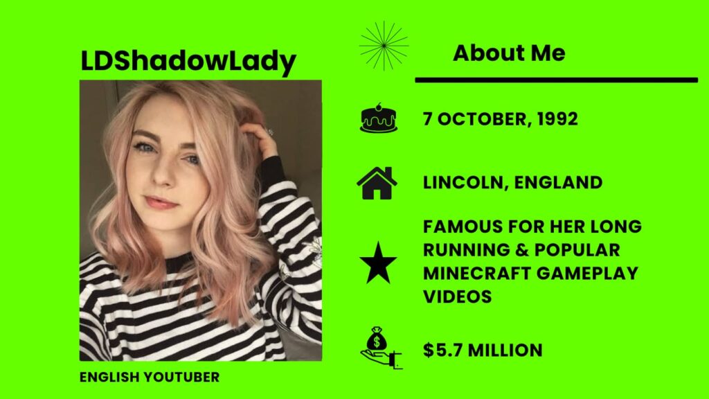 LDShadowLady real name is Elizabeth Dwyer, is an English YouTuber.