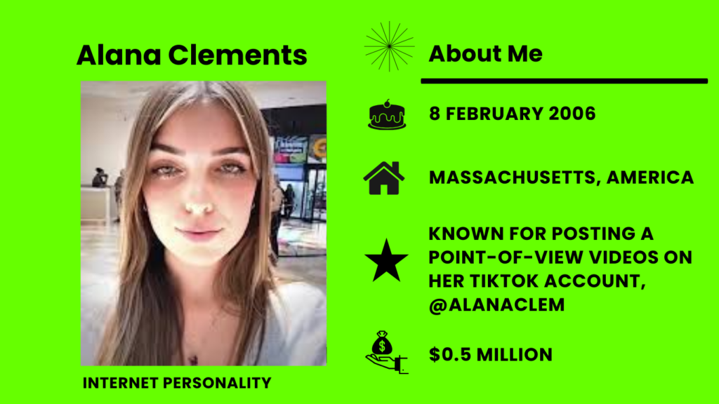 Alana Clements Net Worth, Wiki, Height, Age, Family, Boyfriend and Career Alana Clements is a famous TikTok star known for her interesting videos.