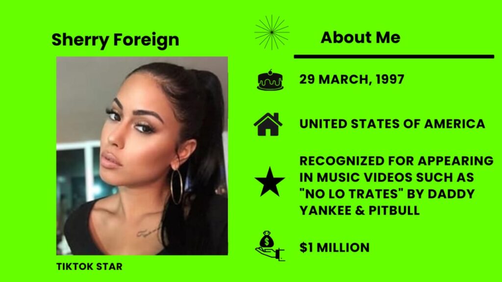 Sherry Foreign is a dynamic American model, actress, and social media influencer.