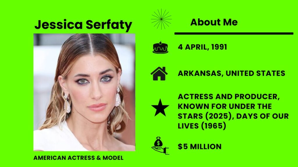 Jessica Serfaty Net Worth, Wiki, Height, Age, Family, Husband and Career Jessica Serfaty is an American actress, model, and social media personality.