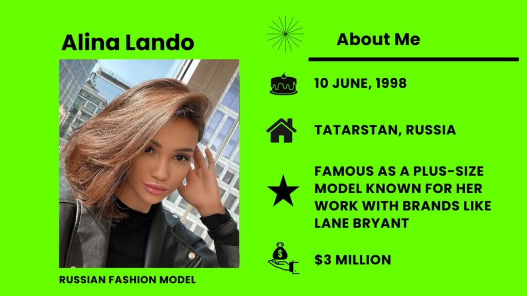 Alina Lando Net Worth, Wiki, Height, Age, Family, Boyfriend and Career Alina Lando is a professional model, social media influencer, and content creator hailing from Russia.