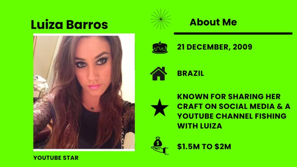 Luiza Barros Net Worth, Wiki, Height, Age, Family, Husband and Career Luiza Barros, she is a Brazilian powerhouse in the world of sport fishing.