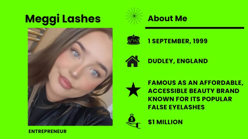 Meggi Lashes Net Worth, Wiki, Height, Age, Family, Boyfriend and Career Meggi Lashes is a businesswoman from Britain who uses TikTok, YouTube and Instagram.