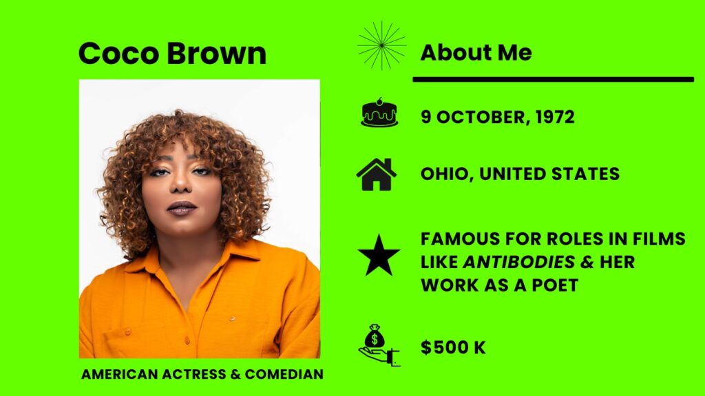 Coco Brown Net Worth, Wiki, Height, Age, Family, Boyfriend and Career Coco Brown born on 9 October 1972, known professionally as is a new Nigerian singer, model, and writer of songs.