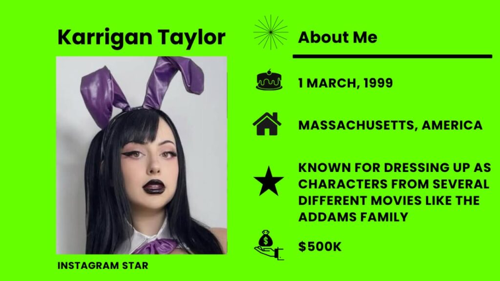 Karrigan Taylor Net Worth, Wiki, Height, Age, Family, Boyfriend and Career Karrigan Taylor is a gifted model, actress, and social media personality.