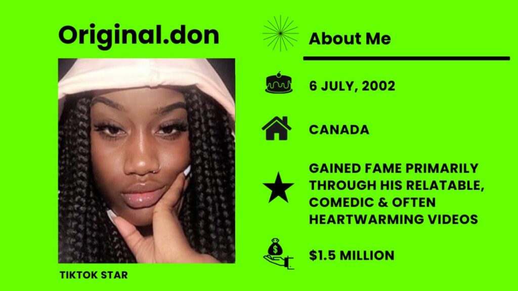 Original.don Net Worth, Wiki, Height, Age, Family, Boyfriend and Career Original.don also known as Donae Bless’d, is a TikTok creator.