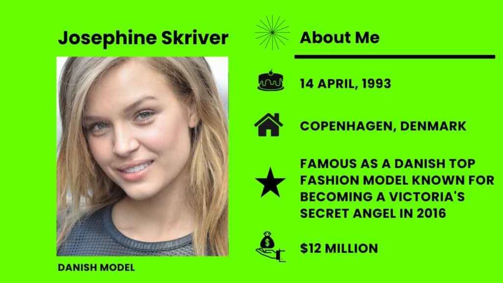 Josephine Skriver Net Worth, Wiki, Height, Age, Family, Husband and Career Josephine Skriver, also known as Josephine Skriver-Karlsen, is a model from Denmark.