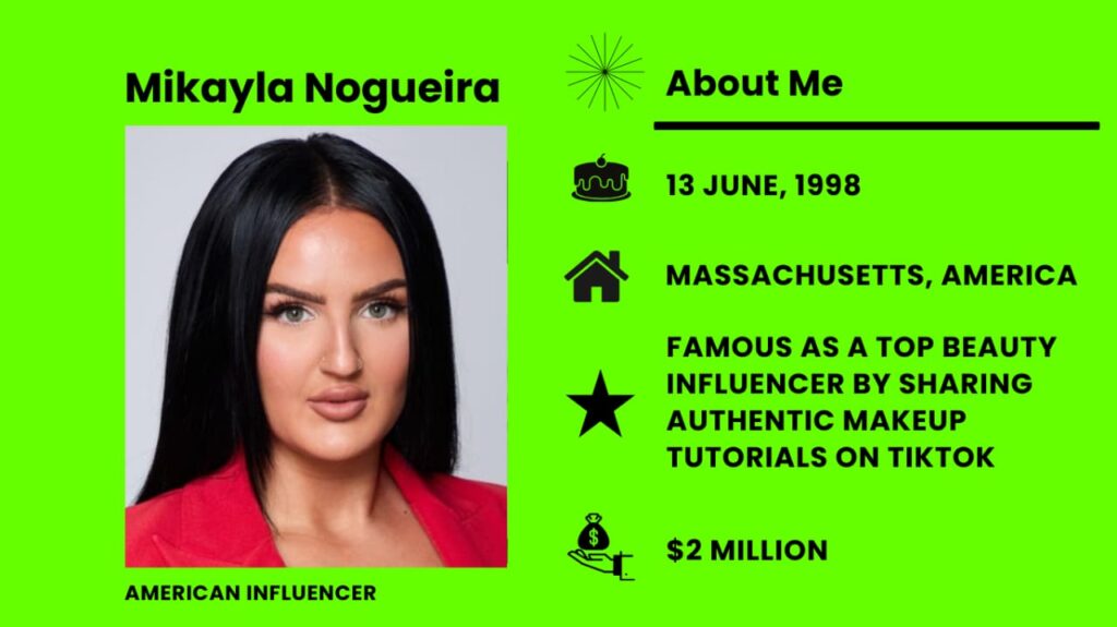 Mikayla Nogueira Net Worth, Wiki, Height, Age, Family, Husband and Career Mikayla Nogueira real name is Mikayla Jane Nogueira, an American person makeup, has influence in the beauty world, and is a social media star.