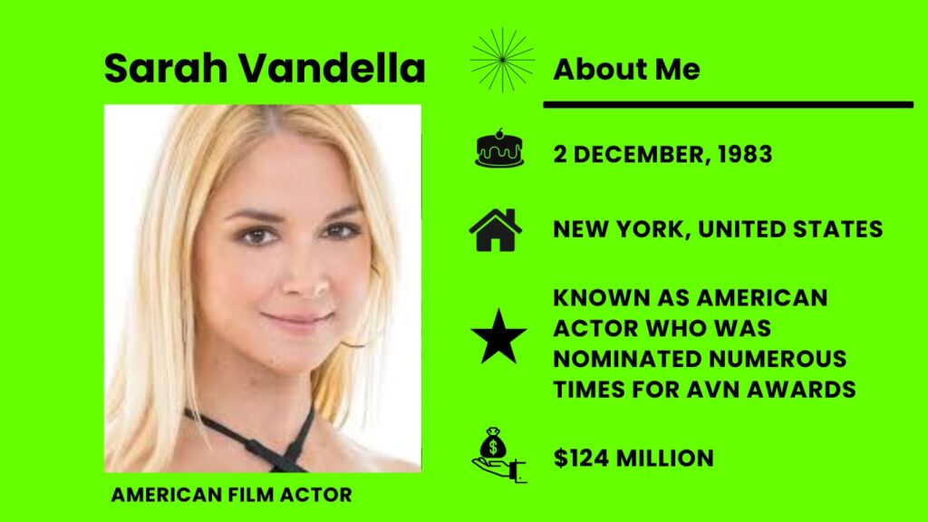 Sarah Vandella Net Worth, Wiki, Height, Age, Family, Boyfriend and Career Sarah Vandella is a famous actress and model from America.