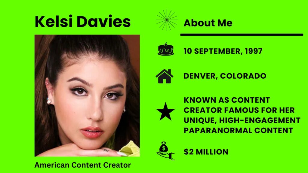 Kelsi Davies Net Worth, Wiki, Height, Age, Family, Boyfriend and Career Kelsi Davies an American gymnast, model, dancer, singer, TikTok star, YouTuber, Instagram star, and creator of content for social media.