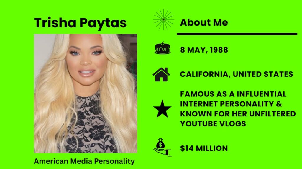 Trisha Paytas Net Worth, Wiki, Height, Age, Family, Husband and Career Trisha Paytas is a well-known American internet star, YouTuber, singer, media figure, actress, and podcast.