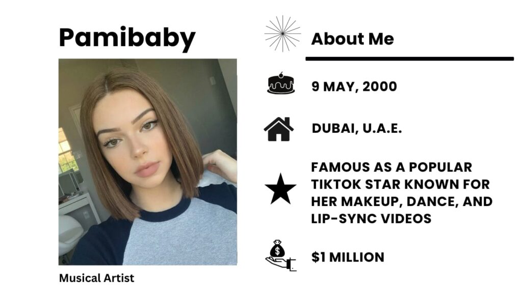Pamibaby Net Worth, Wiki, Height, Age, Family, Boyfriend and Career Pamibaby is an American person who uses TikTok and Instagram, makes music, and has a social media presence.