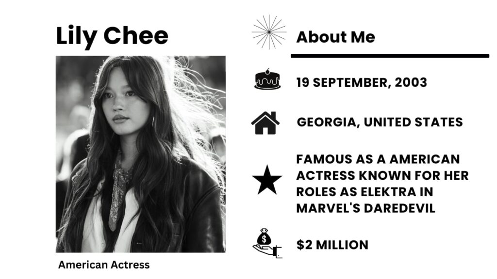 Lily Chee Net Worth, Wiki, Height, Age, Family, Boyfriend and Career Lily Chee, also called Li-Ling Grace Chee, is a model, actress, singer, and well-known person on social media from America.