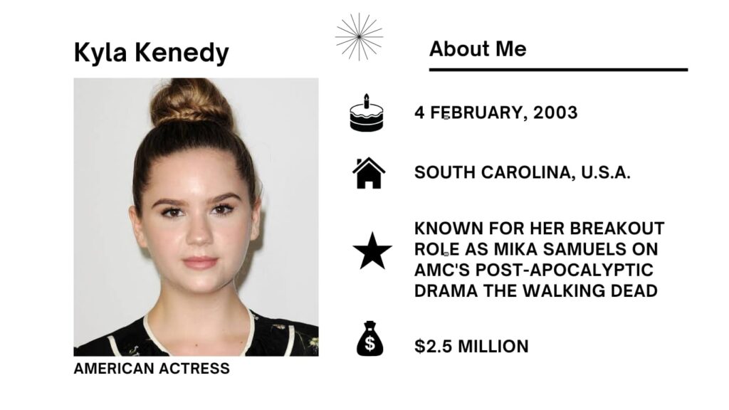 Kyla Kenedy Net Worth, Wiki, Height, Age, Family, Boyfriend and Career Kyla Kenedy remains an American actress celebrated for giving characters true feeling and a captivating look on screen.