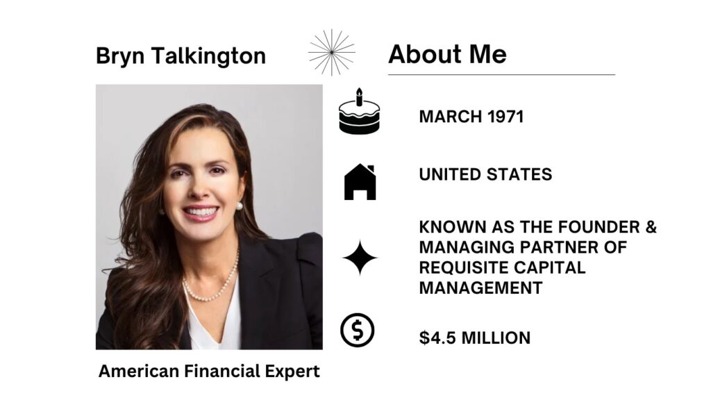 Bryn Talkington Net Worth, Salary, Wiki, Age, Height, Husband, CNBC and Career Bryn Talkington stands as a notable American finance professional, manager of wealth, and media figure.
