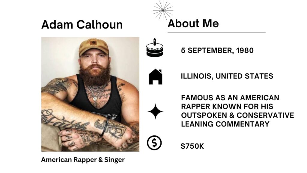 Adam Calhoun Net Worth, Wife, Wiki, Age, Height, Song and Career Adam Calhoun was born on September 5, 1980 is an American rapper, singer, songwriter, and YouTube vlogger.