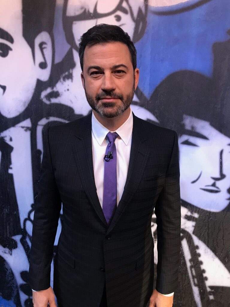 Jimmy Kimmel Net Worth, Wife, Wiki, Age, Height, Parents, Movies and Career Jimmy Kimmel height is 6 feet 1 inches (1.85 m) and weight is 86 kilograms (190 lbs).
