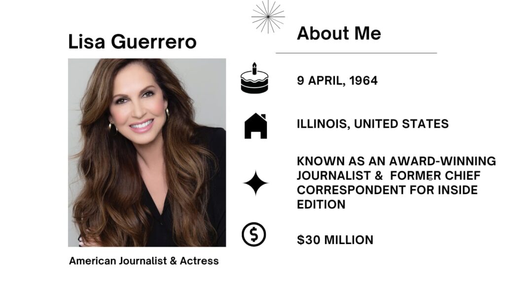 Lisa Guerrero Net Worth, Husband, Wiki, Age, Height, Parents, Journalist and Career Lisa Guerrero is an award-winning investigative journalist, tv host, actress, former sportscaster, and author.