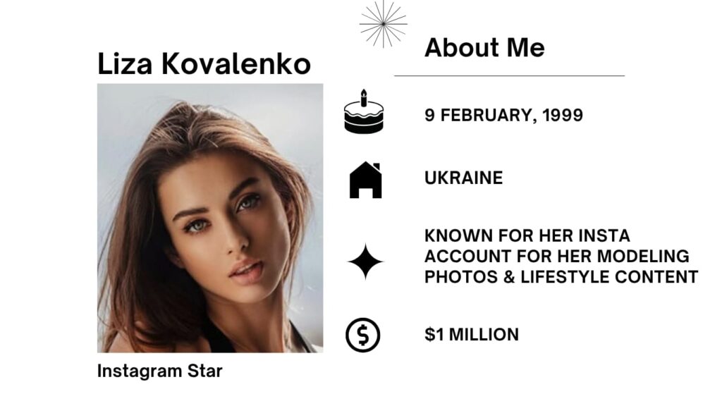 Liza Kovalenko Net Worth, Wiki, Age, Height, Parents, Boyfriend and Career Liza Kovalenko is a Ukrainian mannequin and Instagram superstar who won international interest via fashion, fitness, and life-style content.