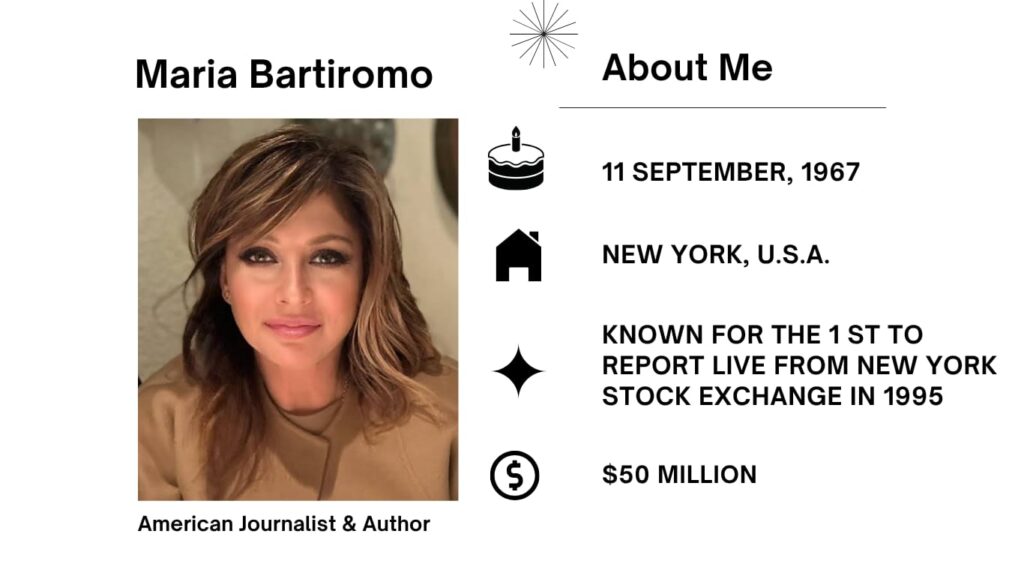 Maria Bartiromo Net Worth, Husband, Wiki, Age, Height, Parents, Journalist and Career Maria Bartiromo is an American tv character and creator who has labored as a monetary journalist and information anchor.