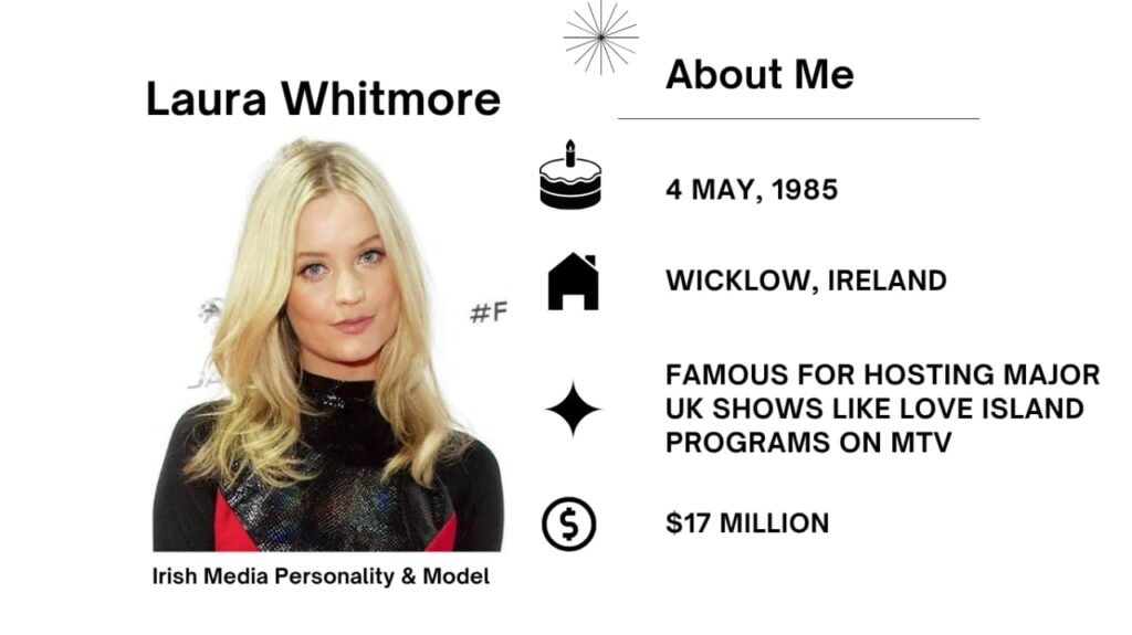 Laura Whitmore Net Worth, Husband, Wiki, Age, Height, Parents, TV Personality and Career Laura Whitmore was born on May 4, 1985, in Dublin, Ireland, is a renowned Irish media character and mannequin based totally in London.