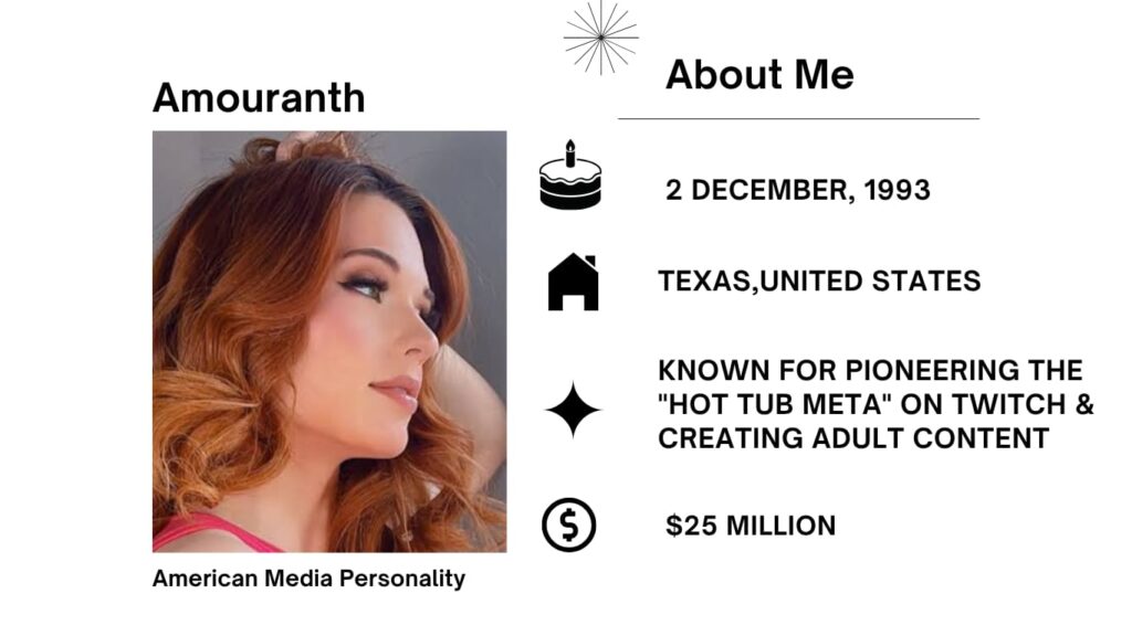 Amouranth Net Worth, Husband, Wiki, Age, Height, Parents, TV Personality and Career Amouranth real name is Kaitlyn Michelle Siragusa, is a distinguished American media persona recognized for her numerous profession in content material creation, modeling, and entrepreneurship.